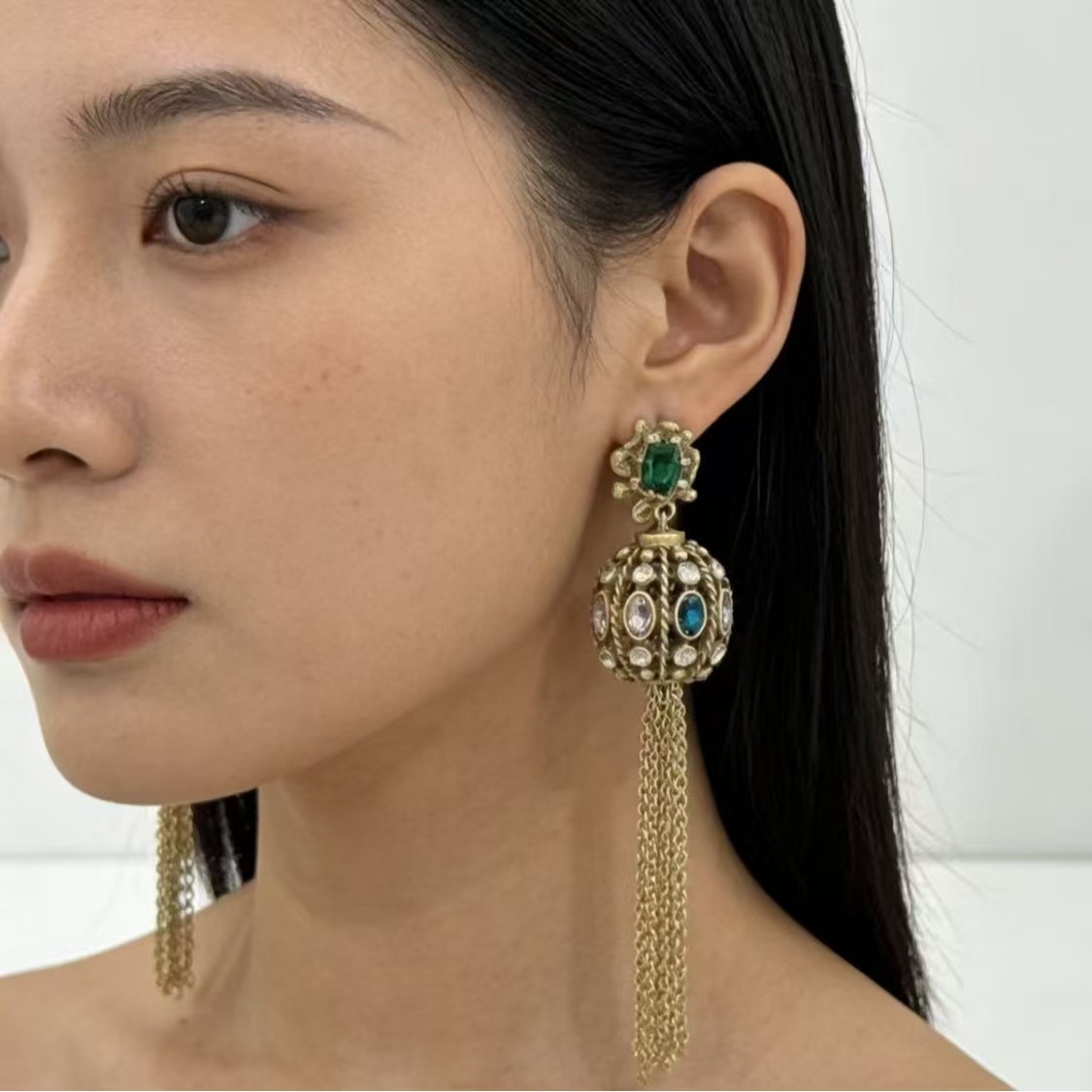 bead tassel earrings