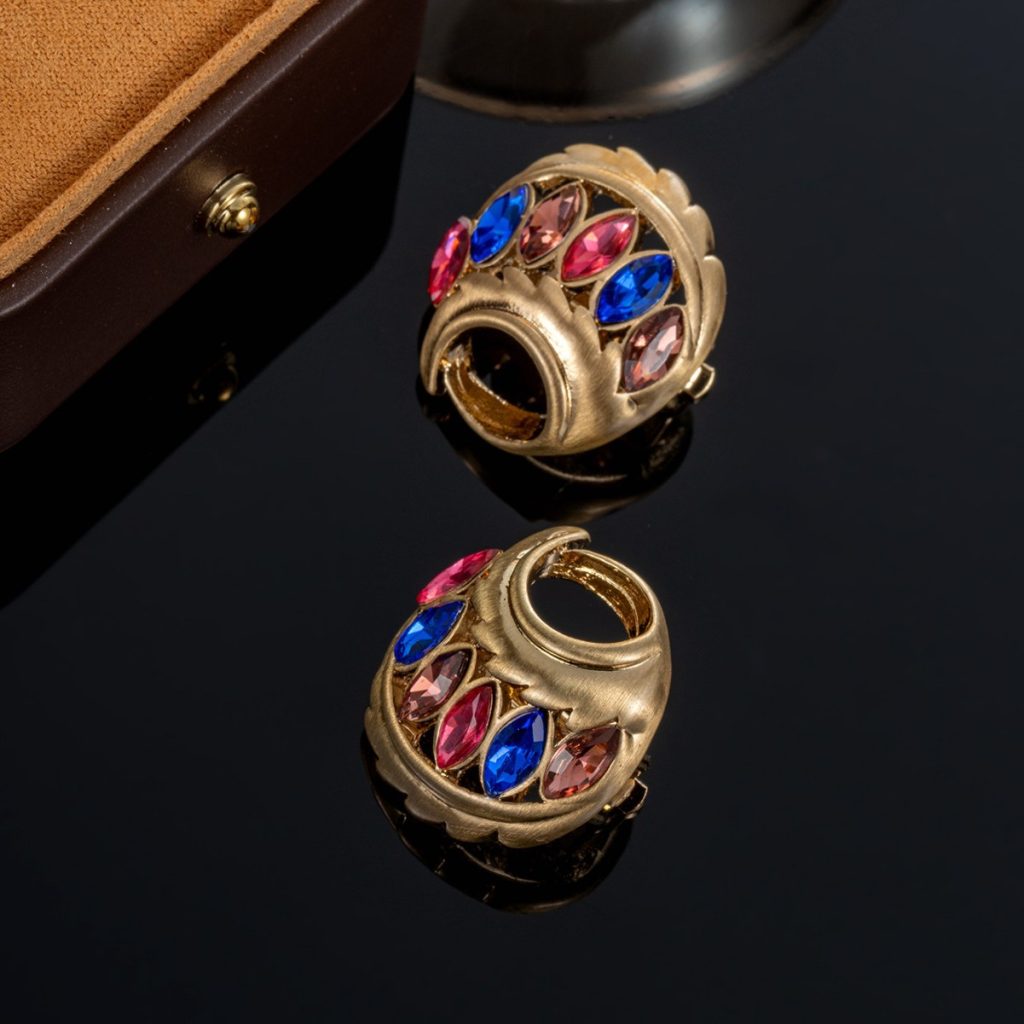 Crystal Clip On Earrings