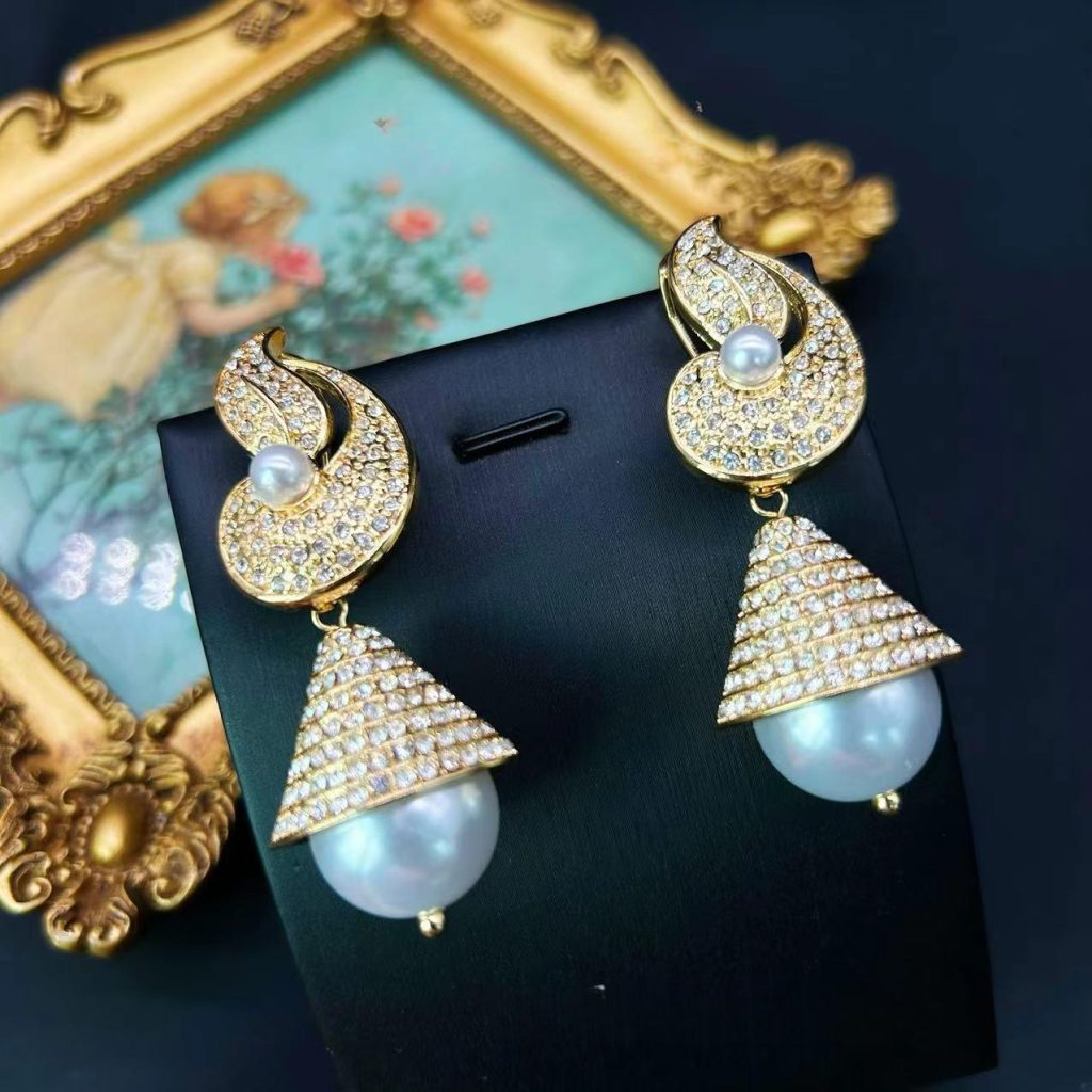 rhinestone drop earrings