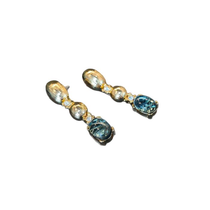Womens Earrings Crystal Stud Rhinestone Earrings Oval Long Stud Earrings Fashion Earrings New Fashion High End Light Luxury - Image 3