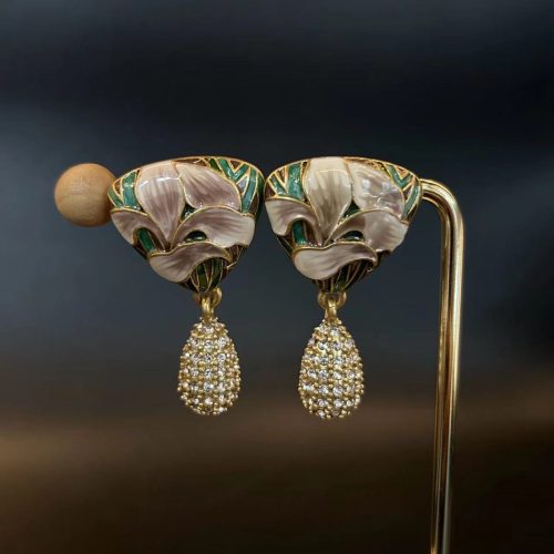 Cosmetic Jewelry Vintage Drop Earrings Trendy Jewelry New Chinese National Style Diamond Encrusted New Stud Earrings Fashion Retro Trend Earrings