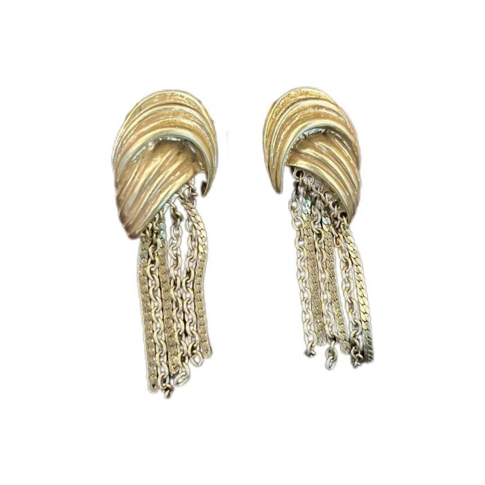 Gold Tassel Earrings Fashionable Long Earrings Mediaeval Retro Heavy Industry Design Atmospheric French High End Earrings Women's Jewellery - Image 2
