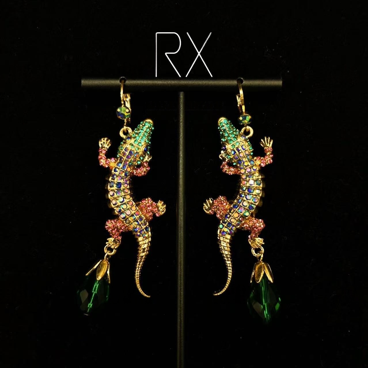 crocodile earrings