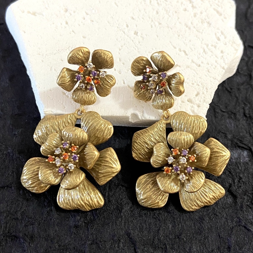 flower cluster earrings