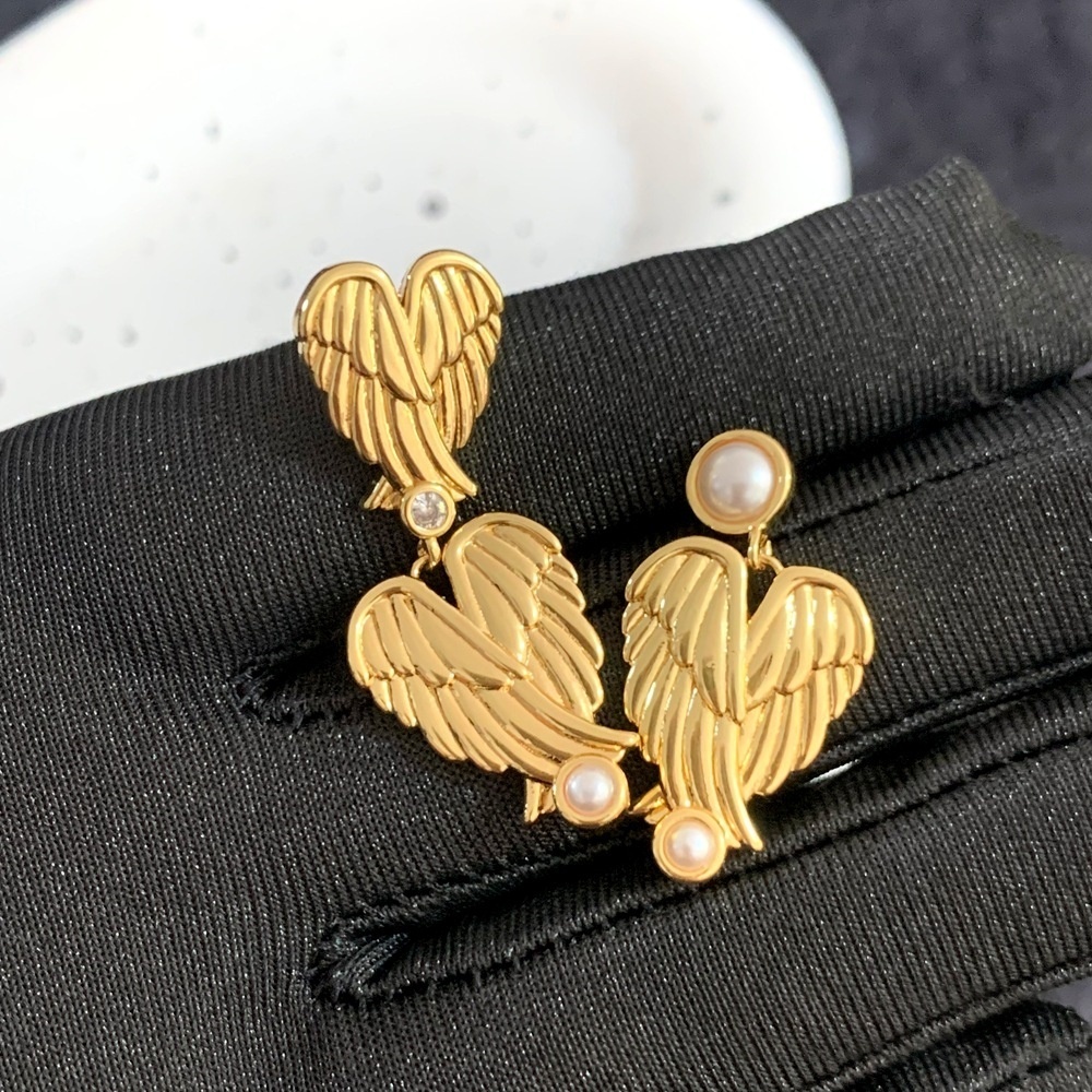 gold wing earrings