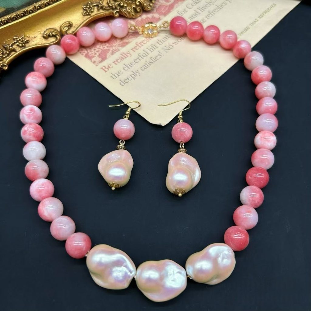 pink earrings