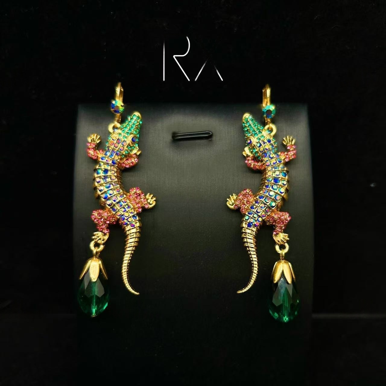 rhinestone statement earrings
