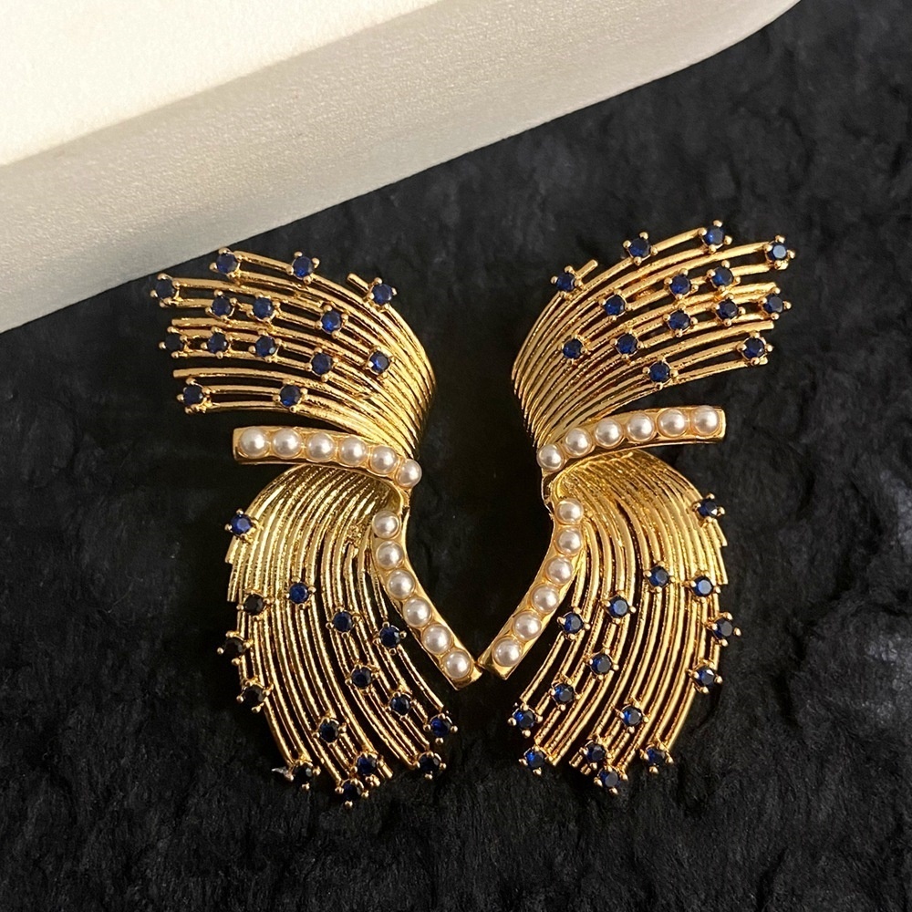 rhinestone statement earrings