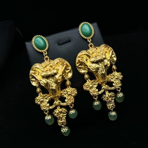 vintage gold statement earrings
