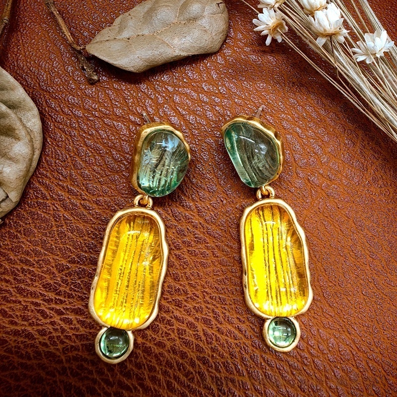 yellow gold earrings