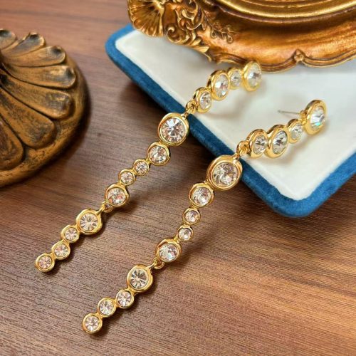 long linear dangle earrings