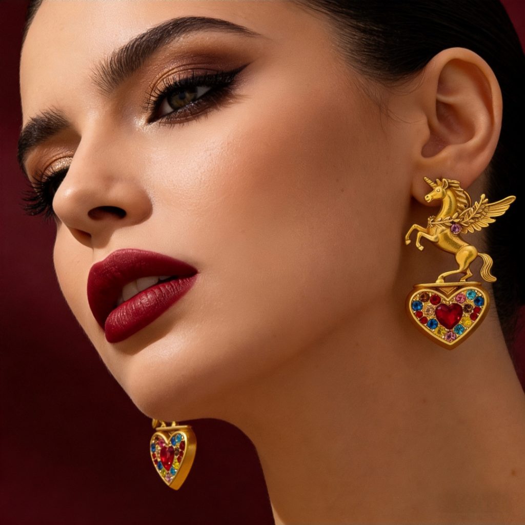 pegasus unicorn dangle earrings