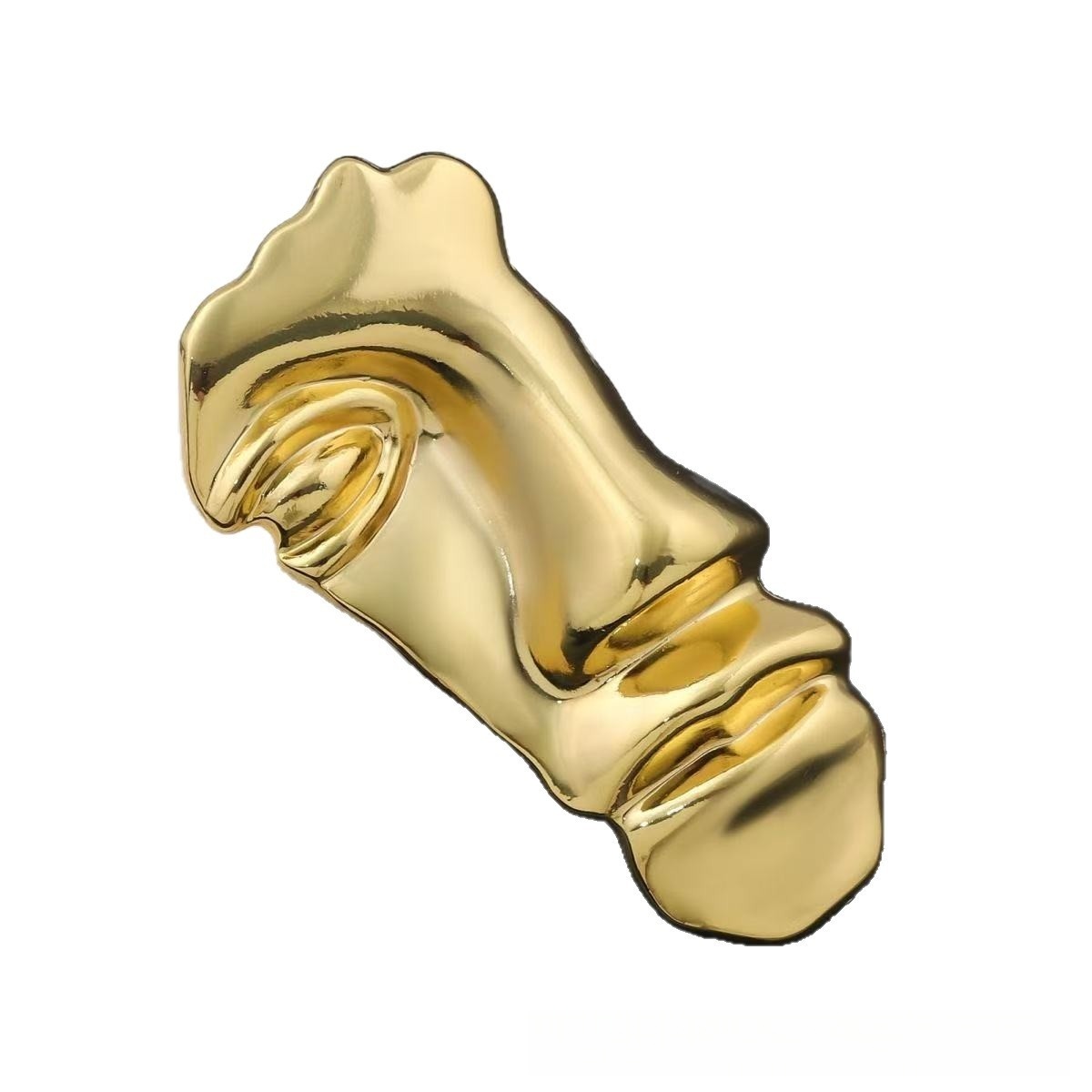 unique abstract facial brooch