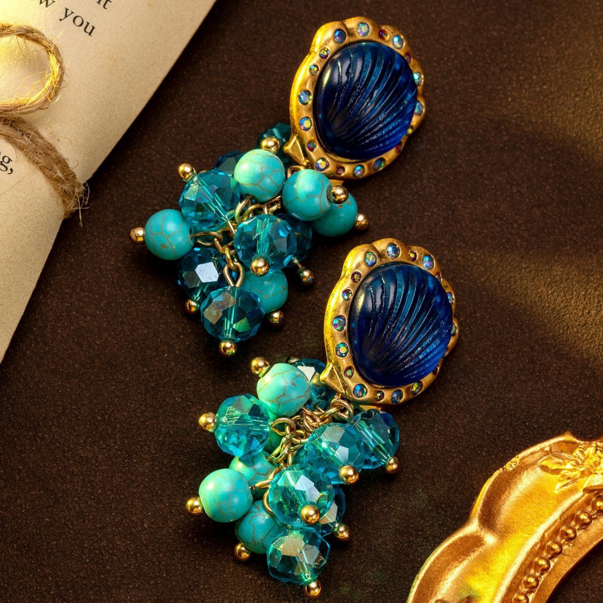 4. Retro Seashell Ornate Rhinestone Earrings.jpg