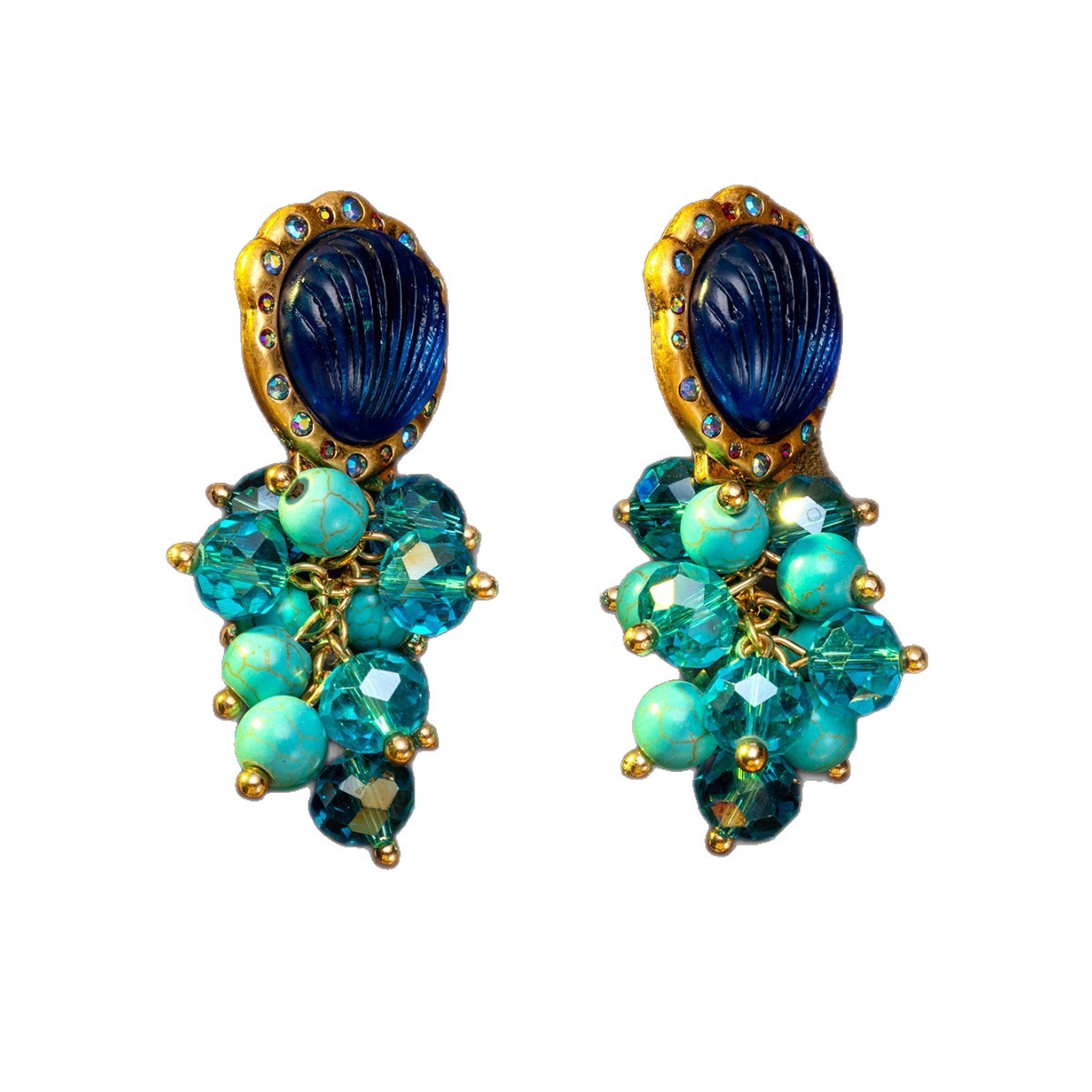 5. Beach Boho Blue Beaded Chandelier Earrings.jpg